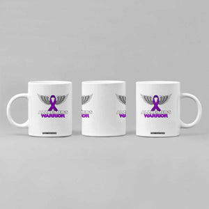 Alzheimers Warrior Coffee Mug Purple Ribbon Angel Wings Memory Support Gift TS12 Print Your Wear