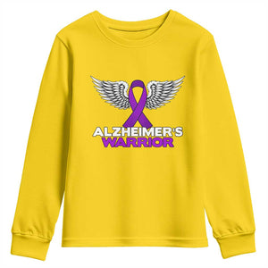 Alzheimers Warrior Youth Sweatshirt Purple Ribbon Angel Wings Memory Support Gift TS12 Daisy Print Your Wear