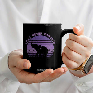 Alzheimer's Awareness Support Coffee Mug Vintage Elephant Love Never Forgets TS12 Print Your Wear