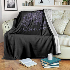 Love Never Forgets Elephant Mandala Throw Blanket Animal Lover Gift TS12 Print Your Wear