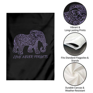 Love Never Forgets Elephant Mandala Garden Flag Animal Lover Gift TS12 Print Your Wear