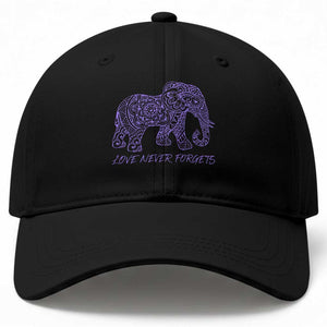 Love Never Forgets Elephant Mandala Baseball Cap Animal Lover Gift TS12 Print Your Wear