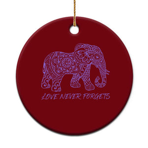 Love Never Forgets Elephant Mandala Ceramic Ornament Animal Lover Gift TS12 1pc Red Print Your Wear