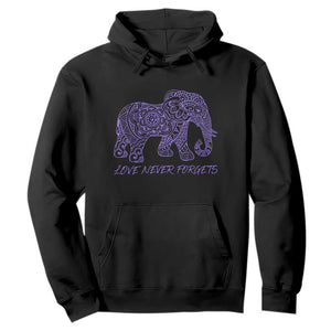 Love Never Forgets Elephant Mandala Hoodie Animal Lover Gift TS12 Black Print Your Wear