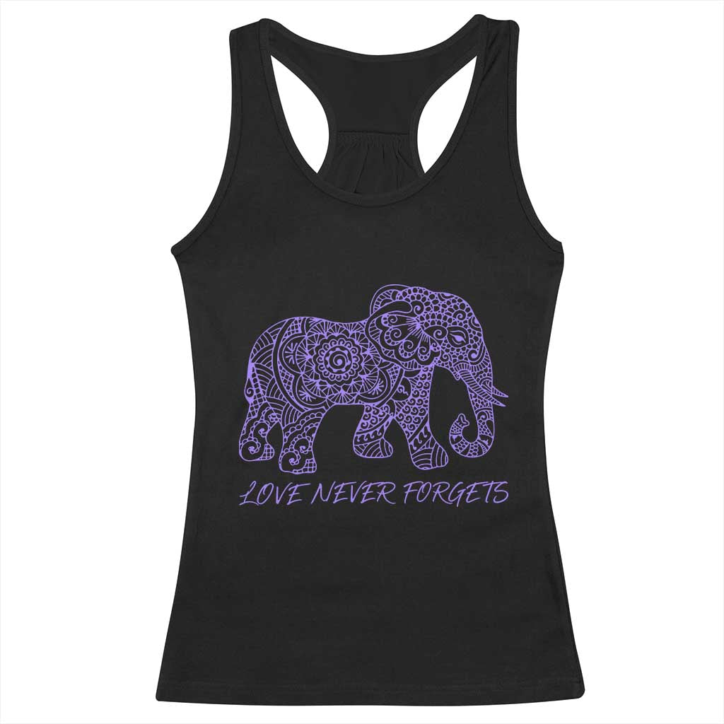 Love Never Forgets Elephant Mandala Racerback Tank Top Animal Lover Gift TS12 Black Print Your Wear