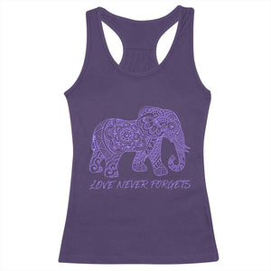 Love Never Forgets Elephant Mandala Racerback Tank Top Animal Lover Gift TS12 Purple Print Your Wear