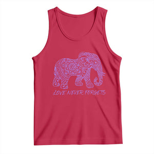 Love Never Forgets Elephant Mandala Tank Top Animal Lover Gift TS12 Red Print Your Wear