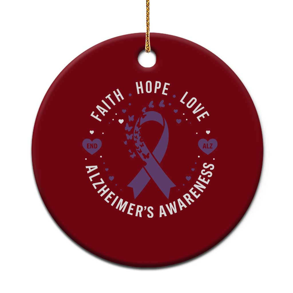 Faith Hope Love Purple Ribbon Ceramic Ornament End Alzheimers Butterfly Graphic TS12 1pc Red Print Your Wear