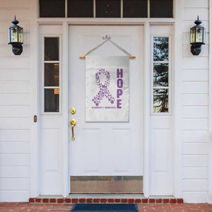 Hope Alzheimer's Awareness Purple Butterfly Ribbon Support Garden Flag TS12 Print Your Wear