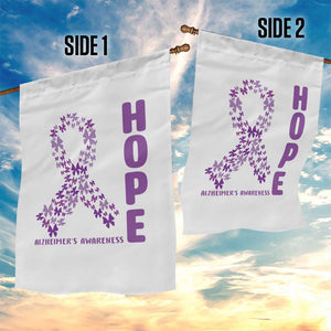 Hope Alzheimer's Awareness Purple Butterfly Ribbon Support Garden Flag TS12 Print Your Wear