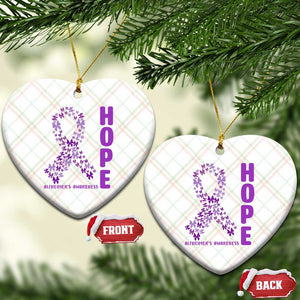 Hope Alzheimer's Awareness Purple Butterfly Ribbon Support Ceramic Ornament TS12 Print Your Wear