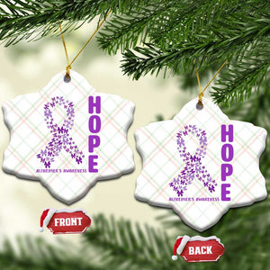 Hope Alzheimer's Awareness Purple Butterfly Ribbon Support Ceramic Ornament TS12 Print Your Wear
