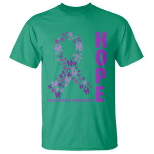 Hope Alzheimer's Awareness Purple Butterfly Ribbon Support T Shirt TS12 Irish Green Print Your Wear