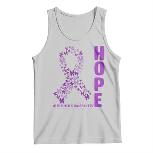Hope Alzheimer's Awareness Purple Butterfly Ribbon Support Tank Top TS12 Ash Print Your Wear