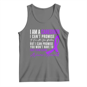Alzheimer's Caregiver Support Tank Top Purple Ribbon Hope Graphic TS12 Black Heather Print Your Wear