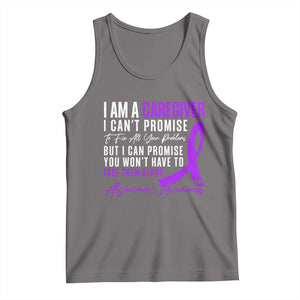 Alzheimer's Caregiver Support Tank Top Purple Ribbon Hope Graphic TS12 Deep Heather Print Your Wear