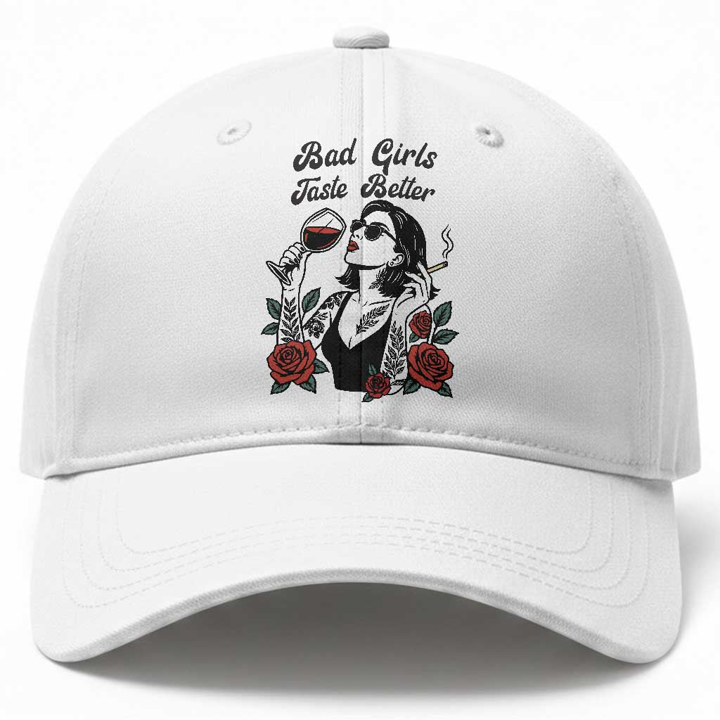 Bad Girls Taste Better Baseball Cap Tattoo Girl Adult Humor Gift TS12 Print Your Wear