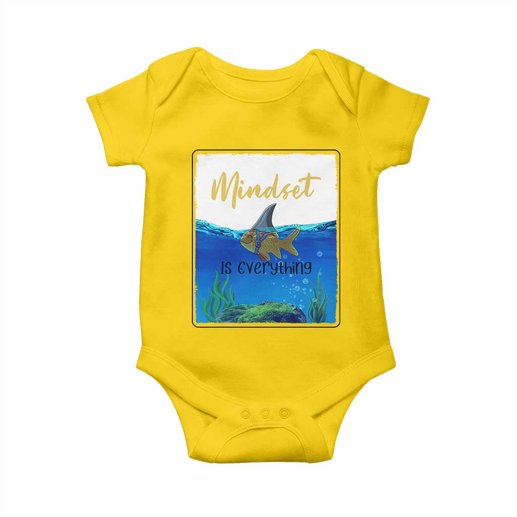 Mindset Is Everything Baby Onesie Positive Thinking Motivation TS12 Daisy Print Your Wear