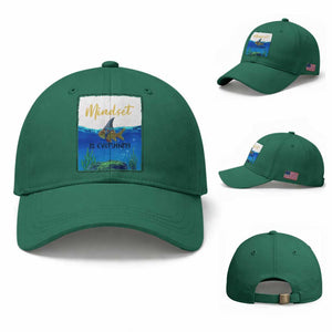 Mindset Is Everything Baseball Cap Positive Thinking Motivation TS12 Baseball Cap Universal Fit Irish Green Print Your Wear