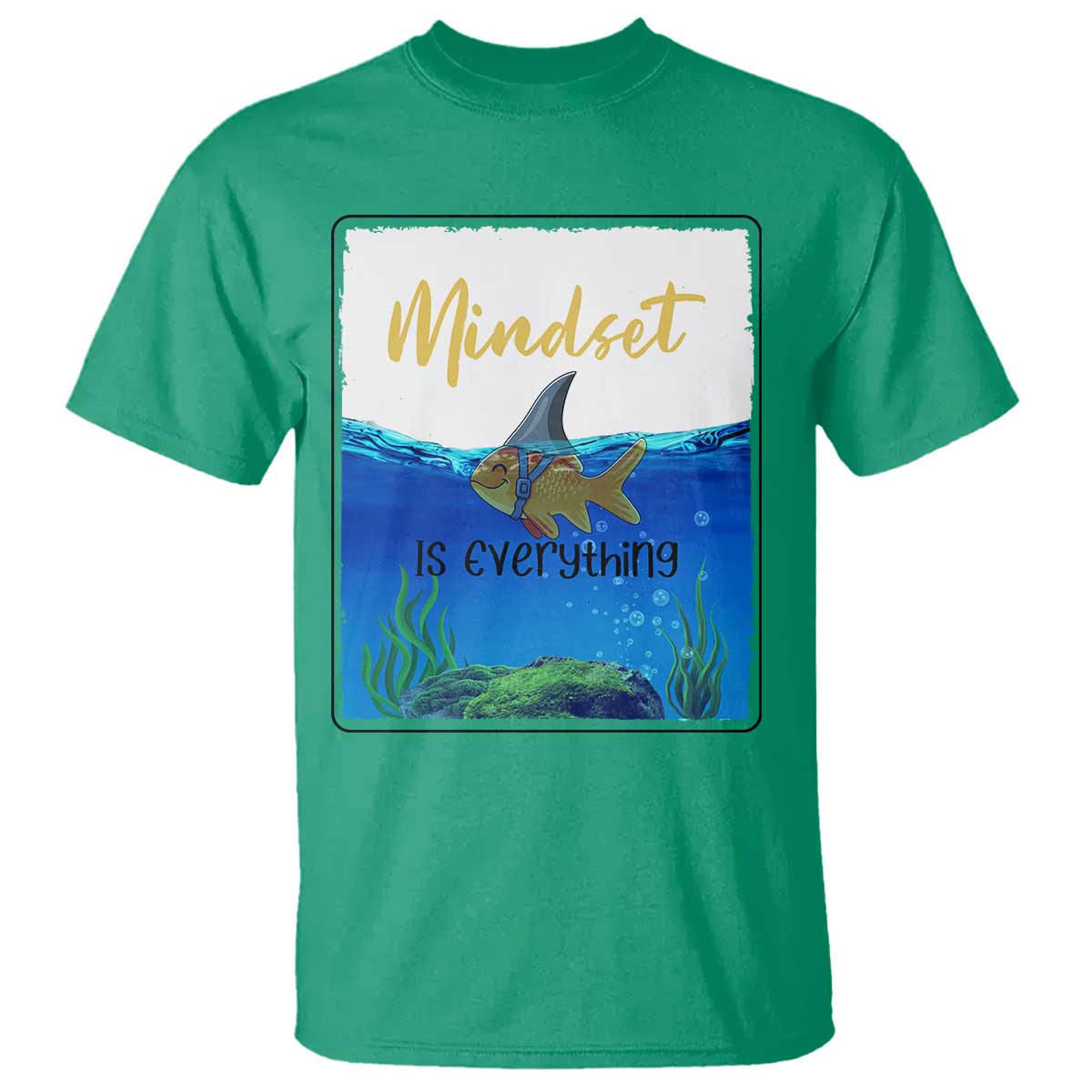 Mindset Is Everything T Shirt Positive Thinking Motivation TS12 Irish Green Print Your Wear