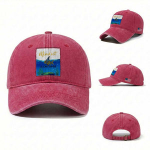 Mindset Is Everything Washed Cotton Baseball Cap Positive Thinking Motivation TS12 Washed Cap Universal Fit Red Print Your Wear