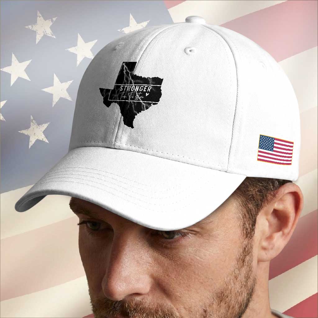 Strong Texas Baseball Cap Stronger Than The Storm Quote TS12 Print Your Wear