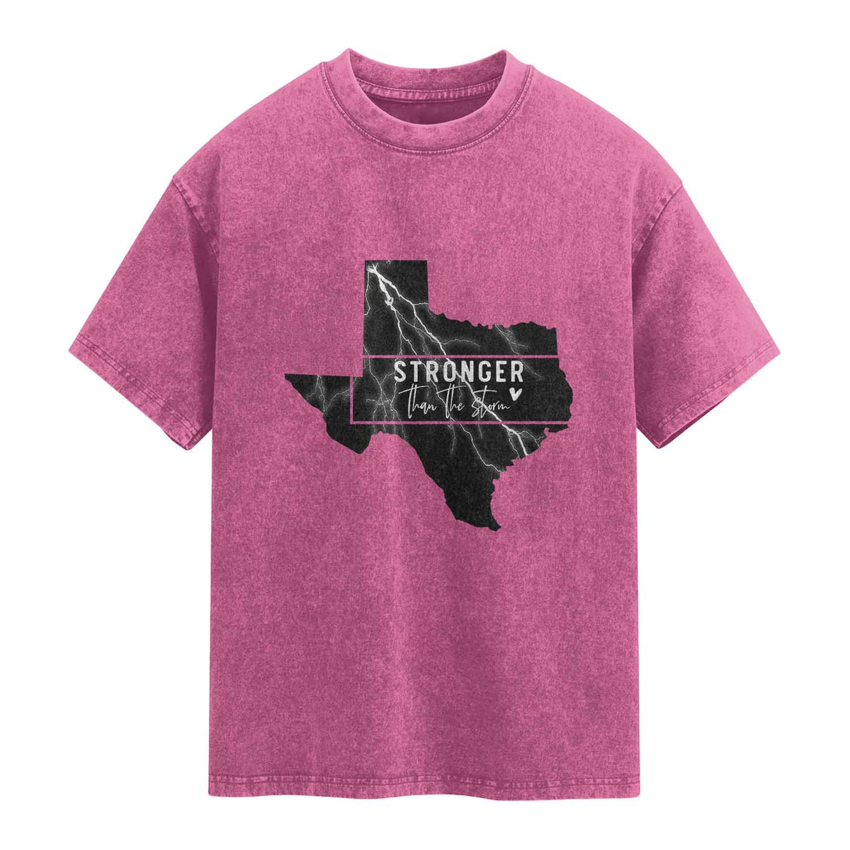 Strong Texas Washed Cotton T-Shirt Stronger Than The Storm Quote