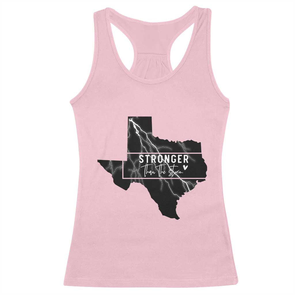 Strong Texas Racerback Tank Top Stronger Than The Storm Quote TS12 Light Pink Print Your Wear