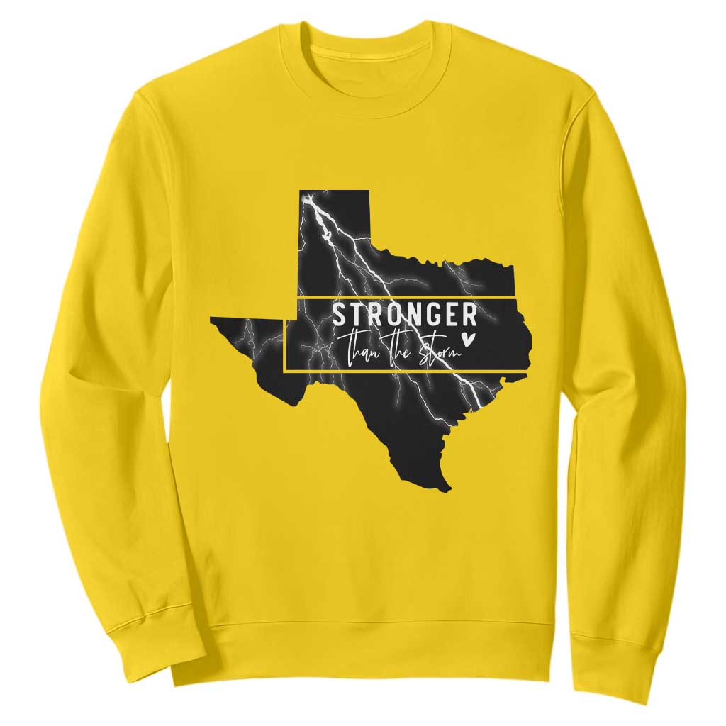 Strong Texas Sweatshirt Stronger Than The Storm Quote TS12 Daisy Print Your Wear