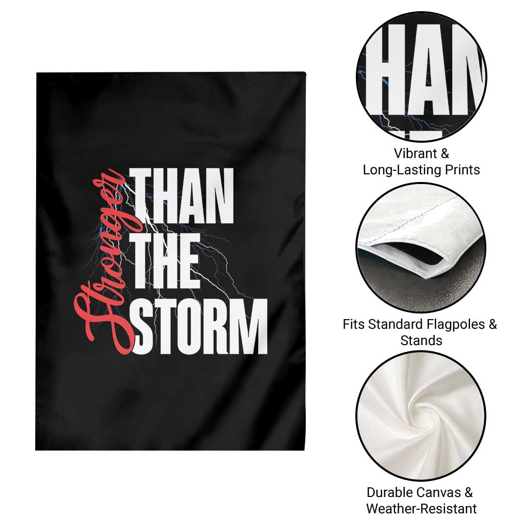 Stronger Than The Storm Garden Flag Positive Mindset Motivation TS12 Print Your Wear