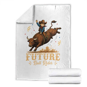 Cute Cowboy Rodeo Western Gift Throw Blanket Future Bull Rider