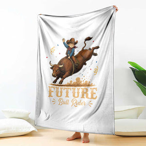 Cute Cowboy Rodeo Western Gift Throw Blanket Future Bull Rider