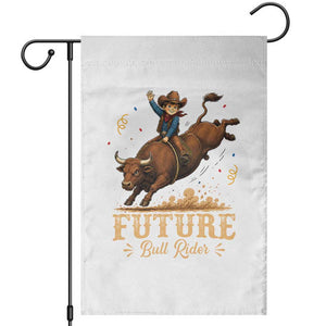 Cute Cowboy Rodeo Western Gift Garden Flag Future Bull Rider