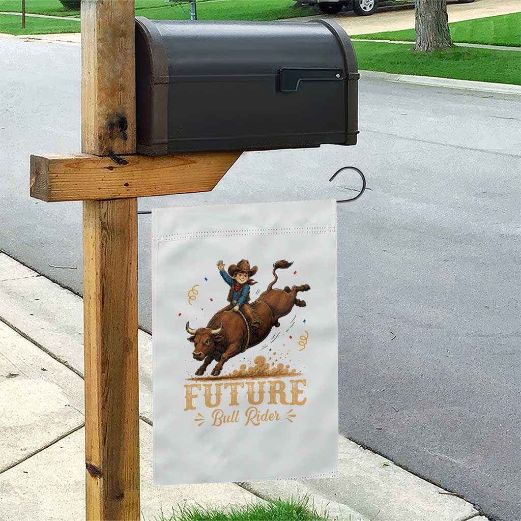 Cute Cowboy Rodeo Western Gift Garden Flag Future Bull Rider