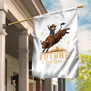 Cute Cowboy Rodeo Western Gift Garden Flag Future Bull Rider