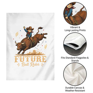 Cute Cowboy Rodeo Western Gift Garden Flag Future Bull Rider