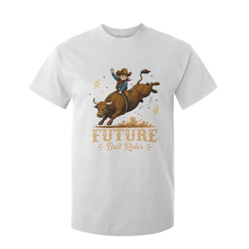 Cute Cowboy Rodeo Western Gift T Shirt For Kid Future Bull Rider