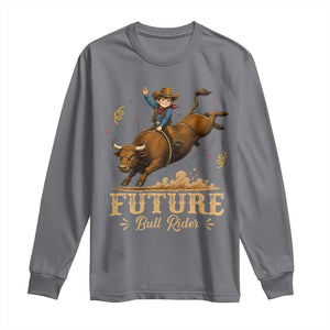 Cute Cowboy Rodeo Western Gift Long Sleeve Shirt Future Bull Rider