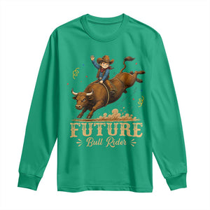 Cute Cowboy Rodeo Western Gift Long Sleeve Shirt Future Bull Rider