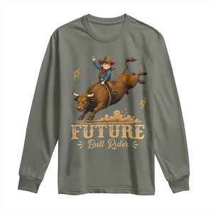 Cute Cowboy Rodeo Western Gift Long Sleeve Shirt Future Bull Rider