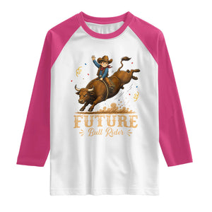 Cute Cowboy Rodeo Western Gift Raglan Shirt Future Bull Rider