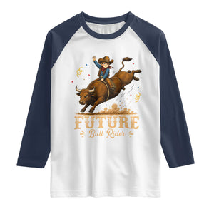 Cute Cowboy Rodeo Western Gift Raglan Shirt Future Bull Rider
