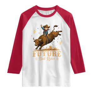 Cute Cowboy Rodeo Western Gift Raglan Shirt Future Bull Rider