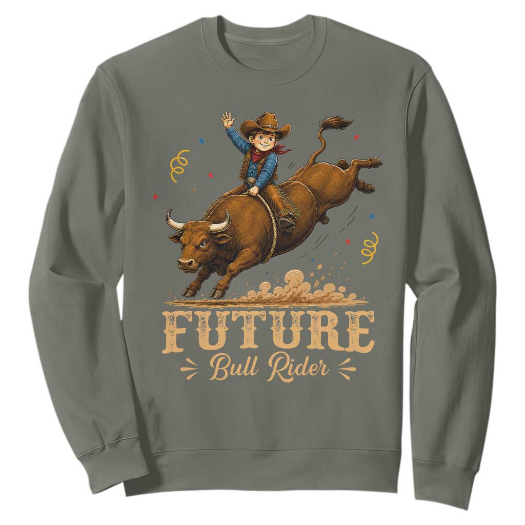 Cute Cowboy Rodeo Western Gift Sweatshirt Future Bull Rider