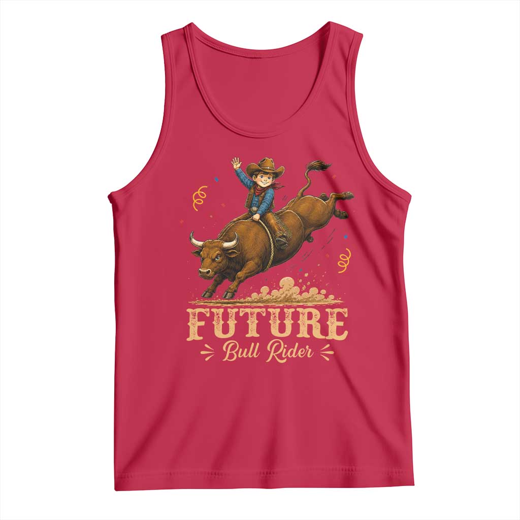 Cute Cowboy Rodeo Western Gift Tank Top Future Bull Rider