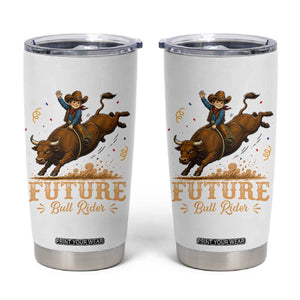 Cute Cowboy Rodeo Western Gift Tumbler Cup Future Bull Rider