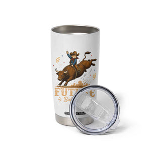 Cute Cowboy Rodeo Western Gift Tumbler Cup Future Bull Rider