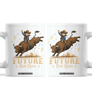 Cute Cowboy Rodeo Western Gift Coffee Mug Future Bull Rider