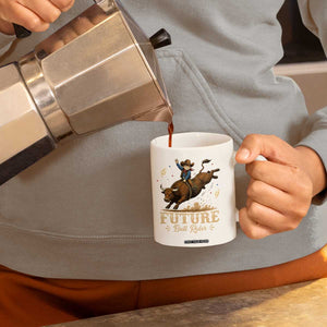 Cute Cowboy Rodeo Western Gift Coffee Mug Future Bull Rider