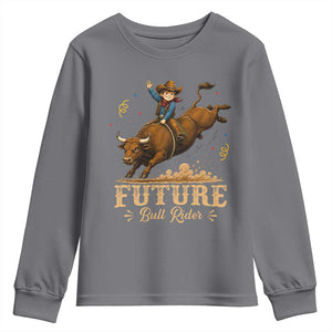 Cute Cowboy Rodeo Western Gift Youth Sweatshirt Future Bull Rider